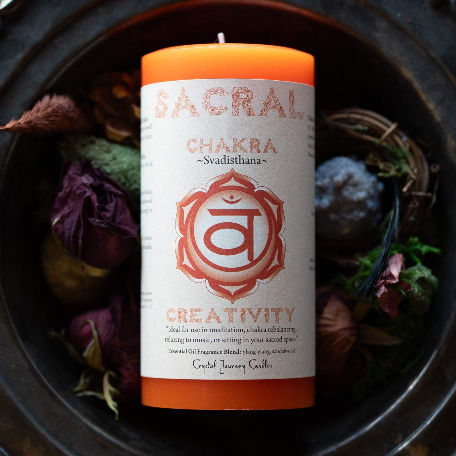 Large Sacral Chakra Candle