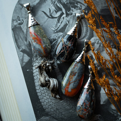 Cognac Amber Dragon Pendant