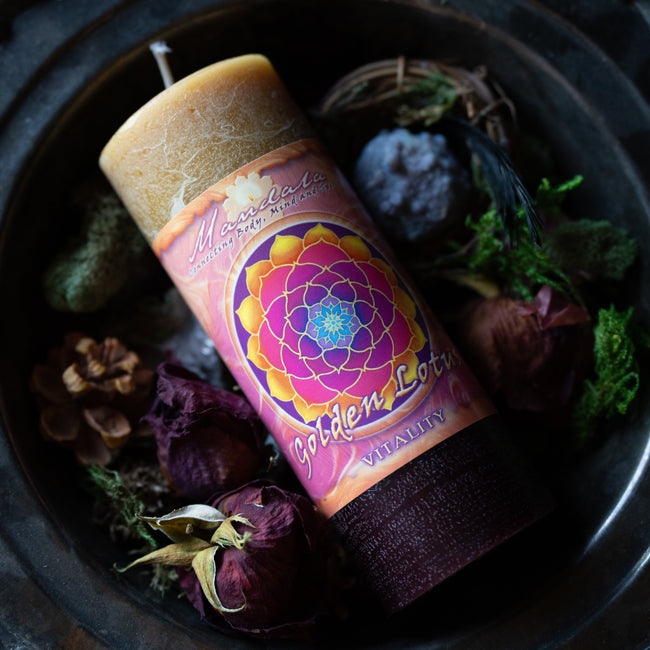 Vitality Mandala Pillar Candle