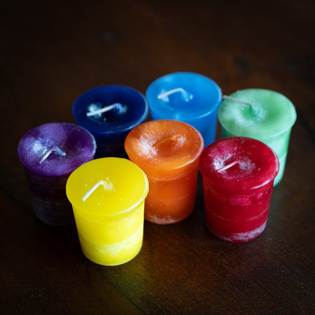 Set of 7 Chakra Votive Candles