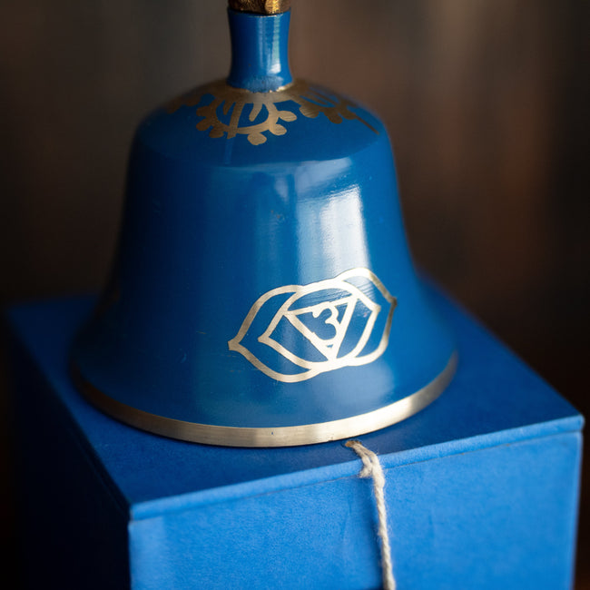 Blue "Third Eye Chakra" Tibetan Bell (Note "E")