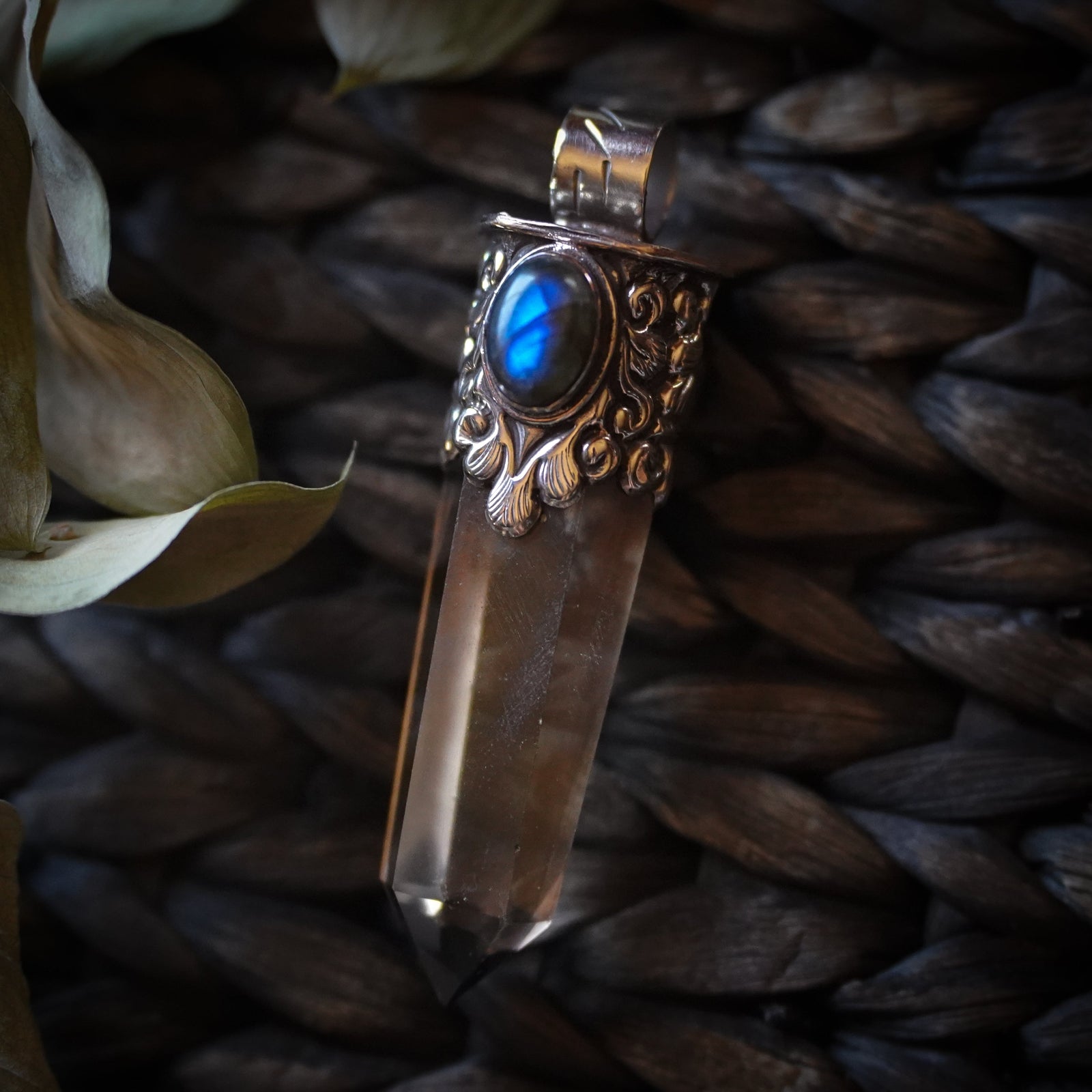 Smokey Quartz w/ Labradorite Pendant