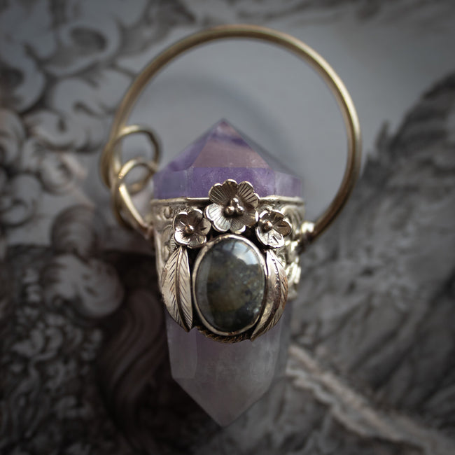 Amethyst & Labradorite Pendant