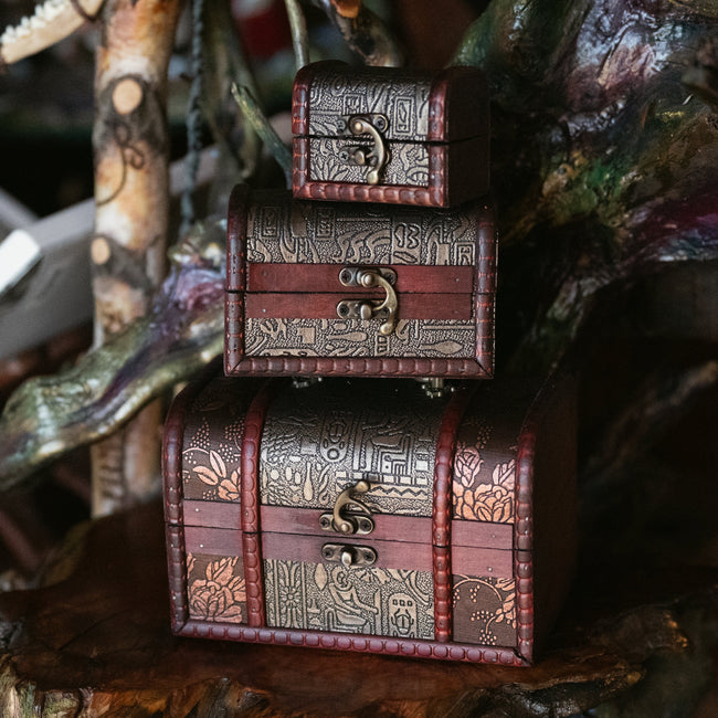 Set of 3 Wooden Chests