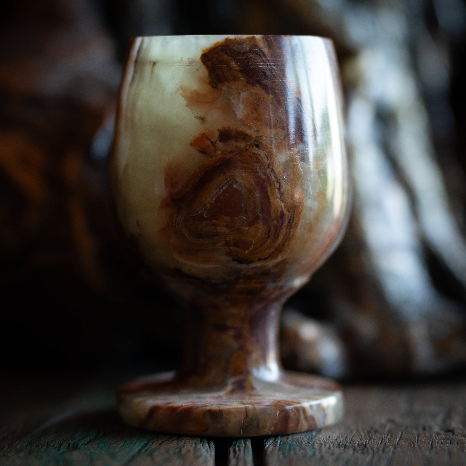 Carved Onyx Chalice