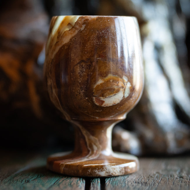Carved Onyx Chalice
