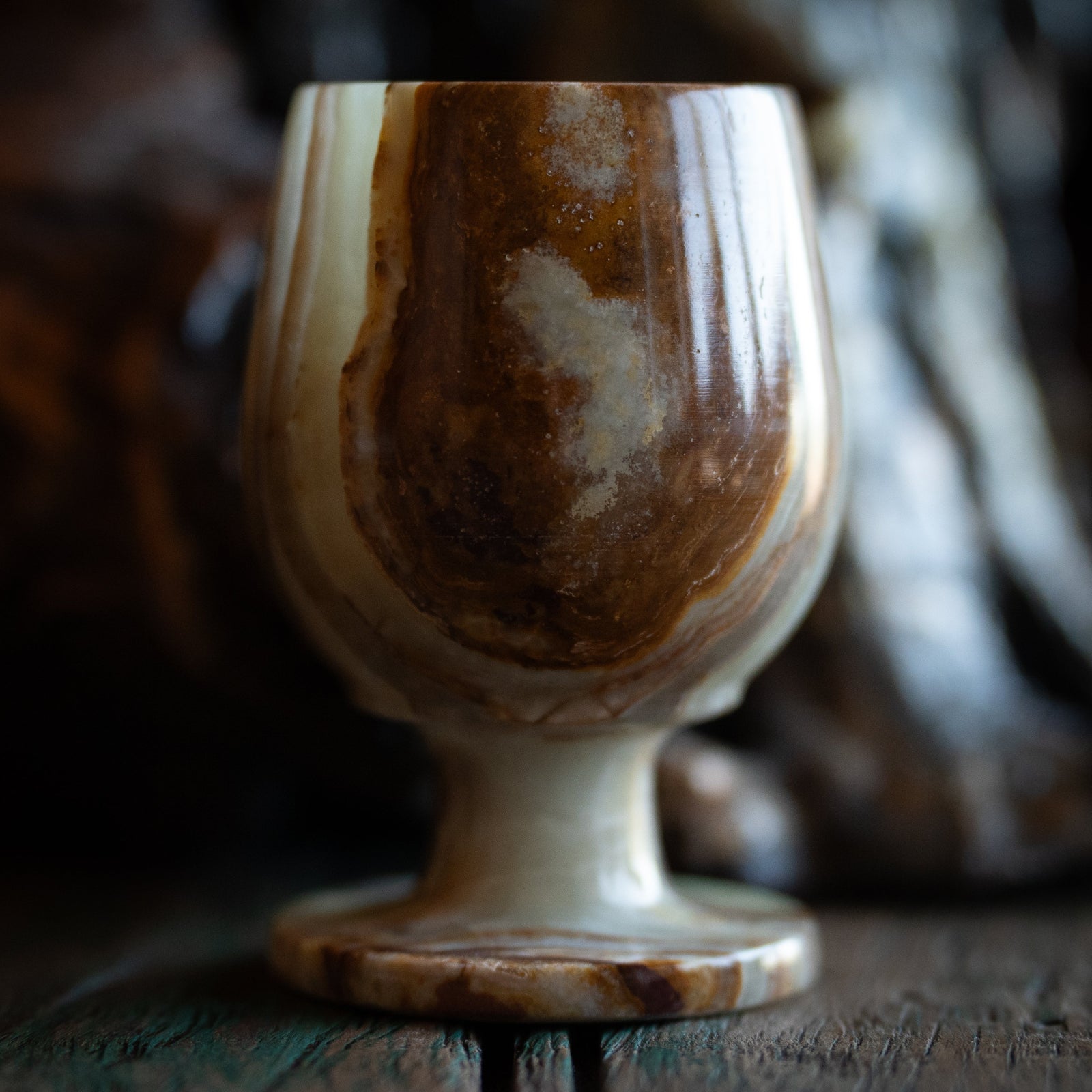 Carved Onyx Chalice