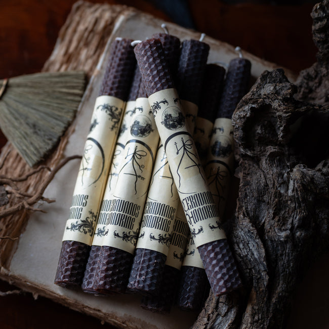 Cernunnos Honoring Beeswax Spell Candle