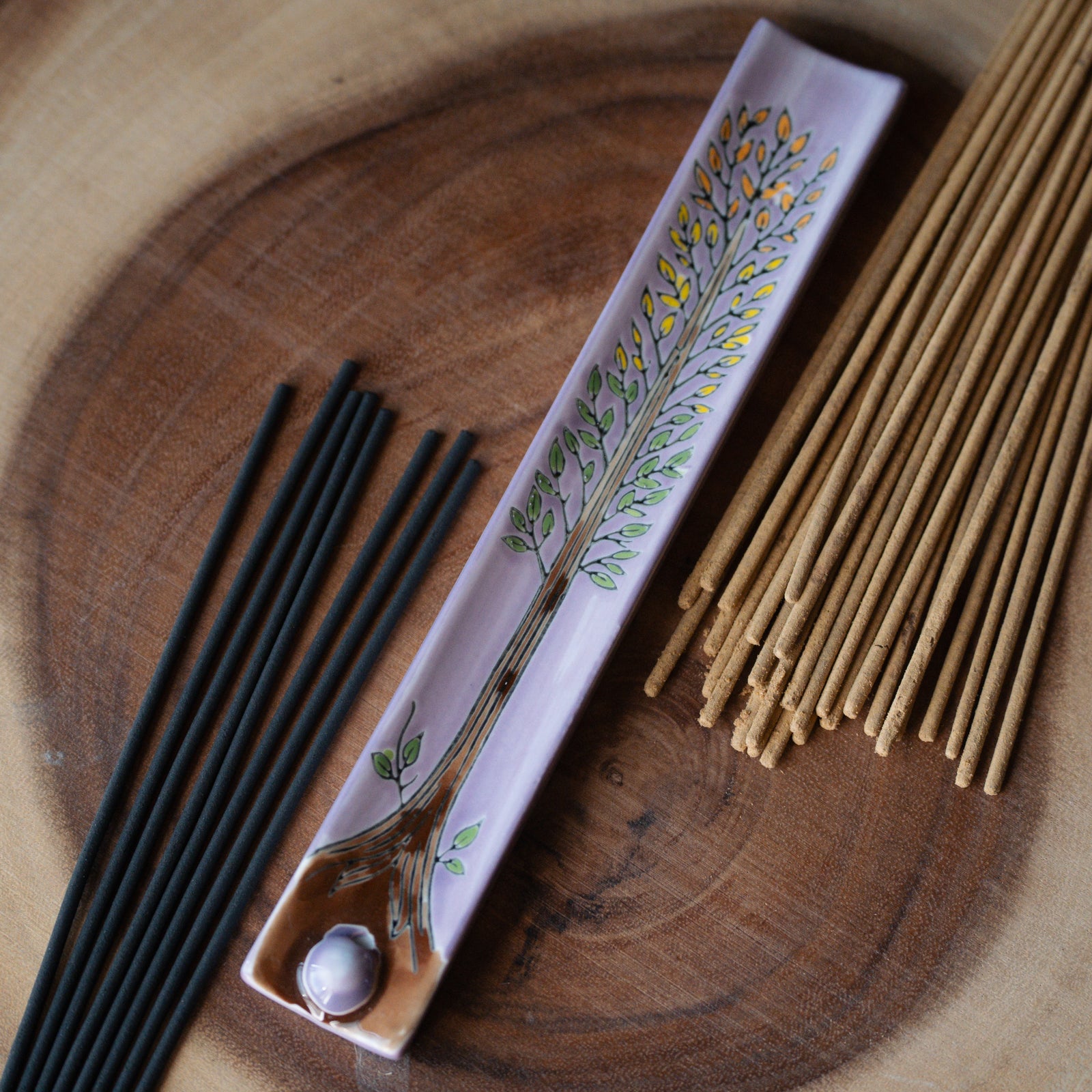 Tree of Life Ceramic Incense Holder