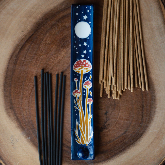 Toadstools Ceramic Incense Holder