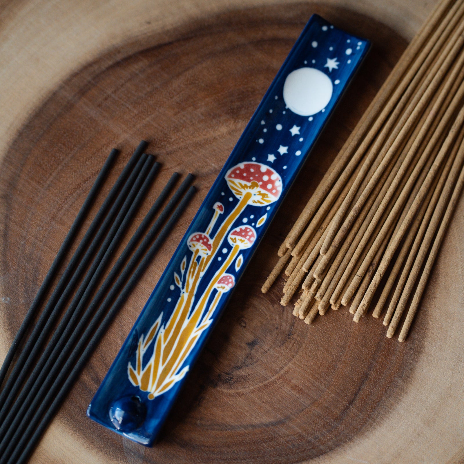 Toadstools Ceramic Incense Holder