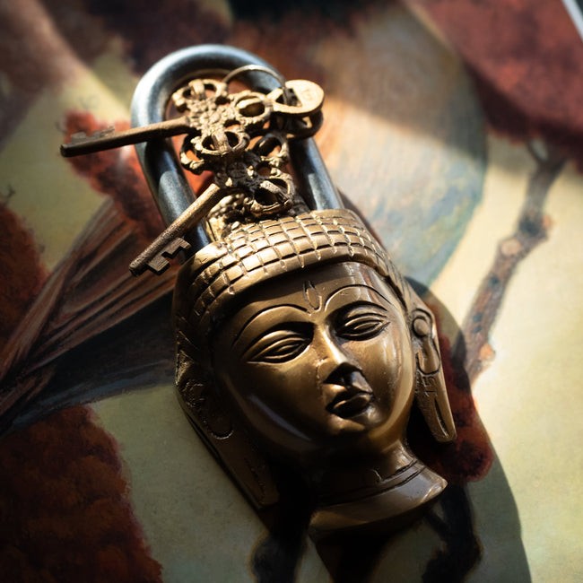 Tibetan Buddha Brass Lock