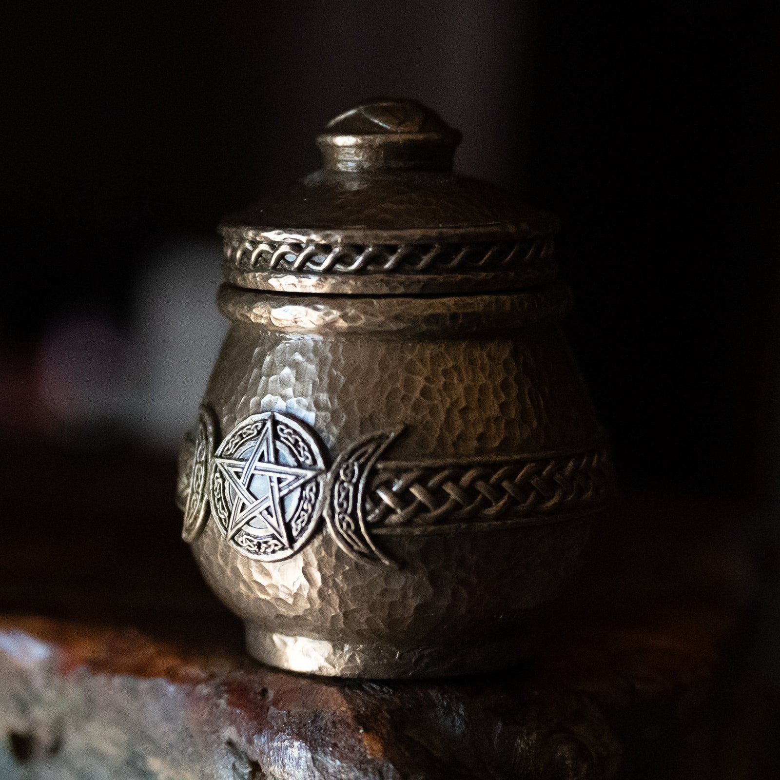 Triple Moon/Pentagram Altar Jar