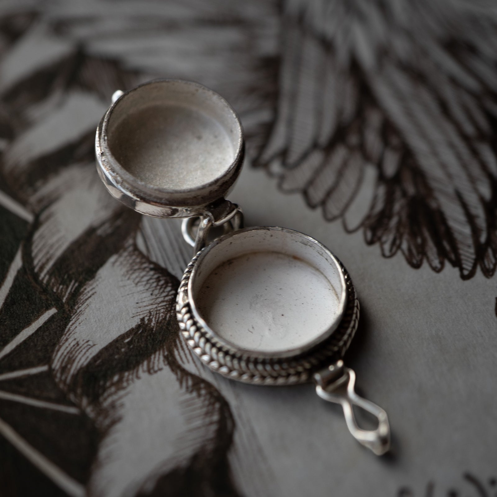 Silver Locket Pendant (Poison Box)(.925)