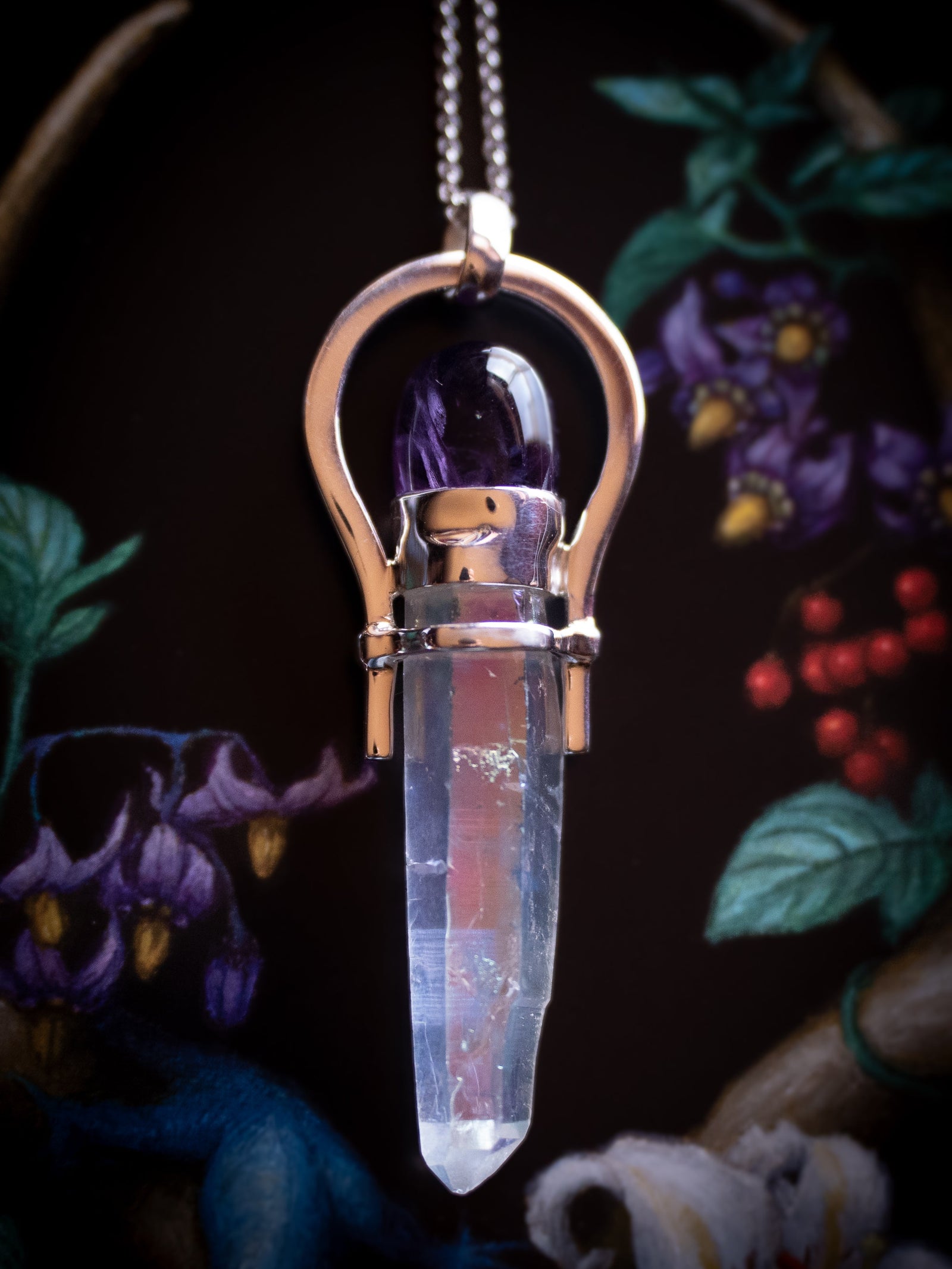 Amethyst & Angel Aura Pendant