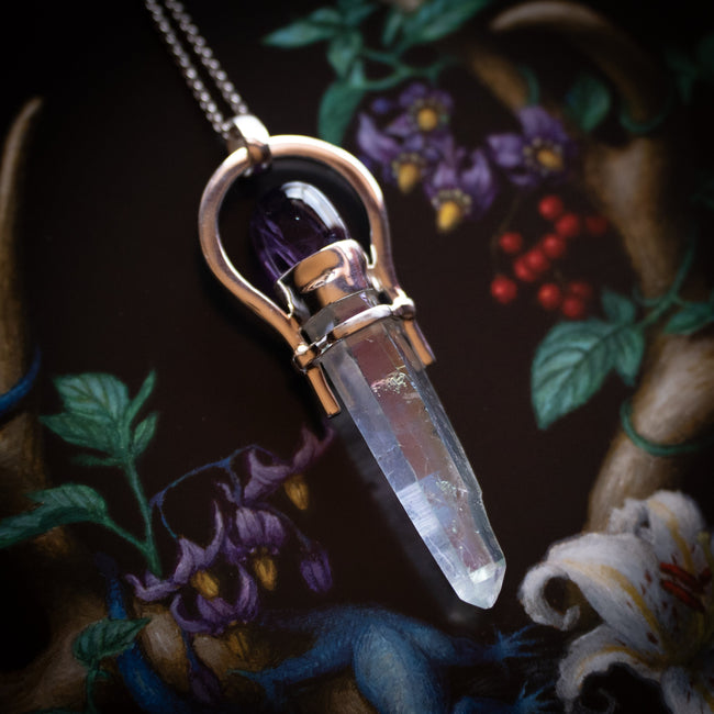 Amethyst & Angel Aura Pendant