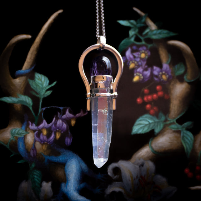 Amethyst & Angel Aura Pendant