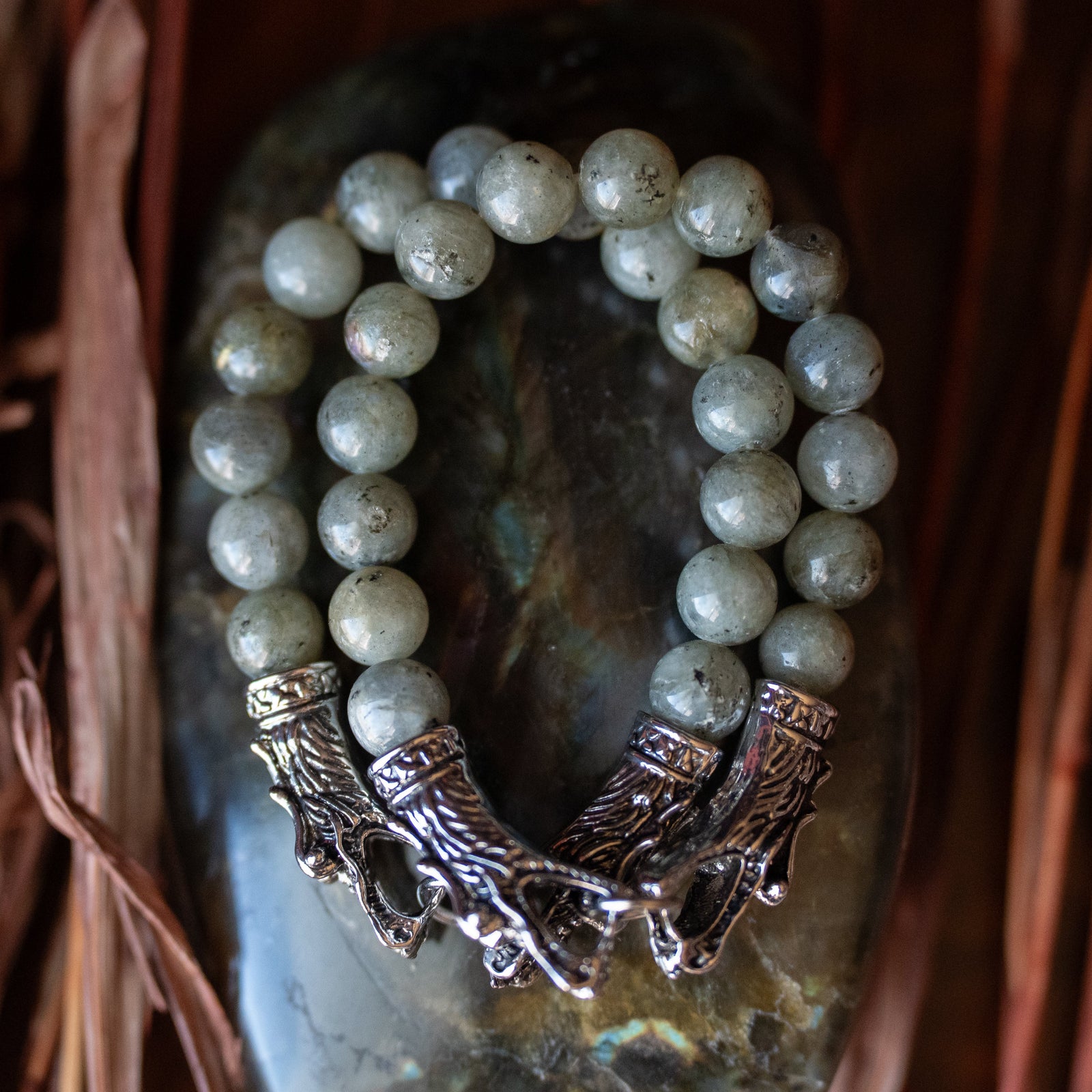 Labradorite Dragon Head Bracelet