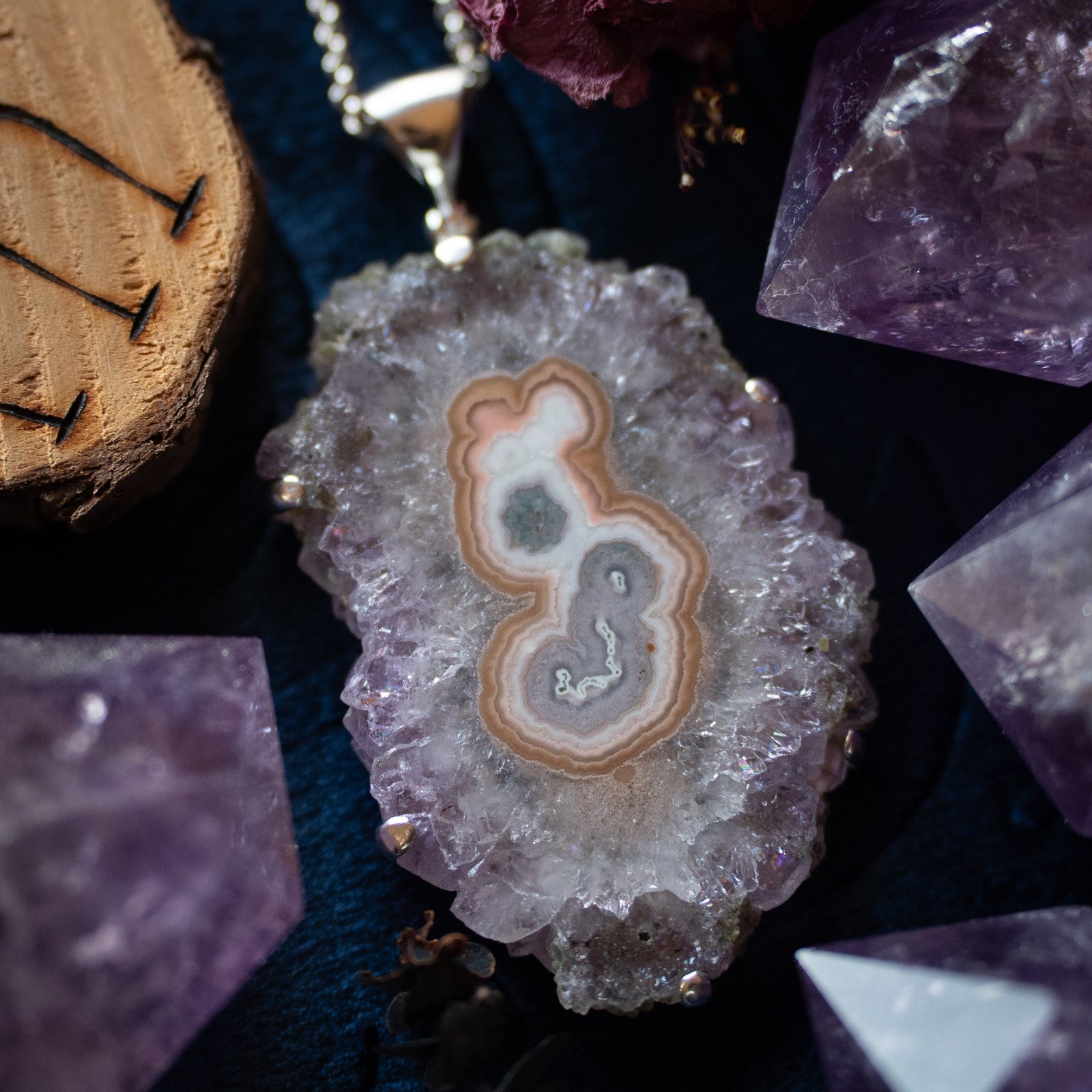 Amethyst Rose Pendant (.925)