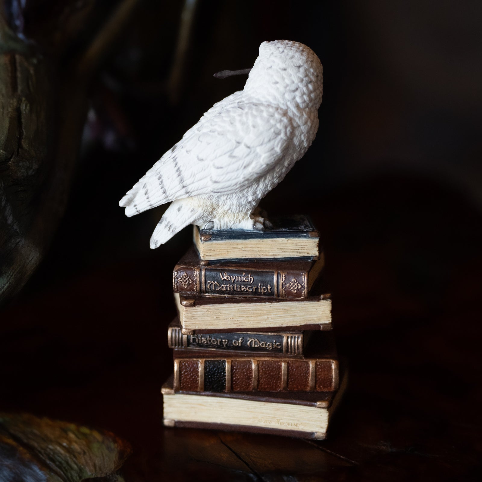Book Stack Snowy Owl