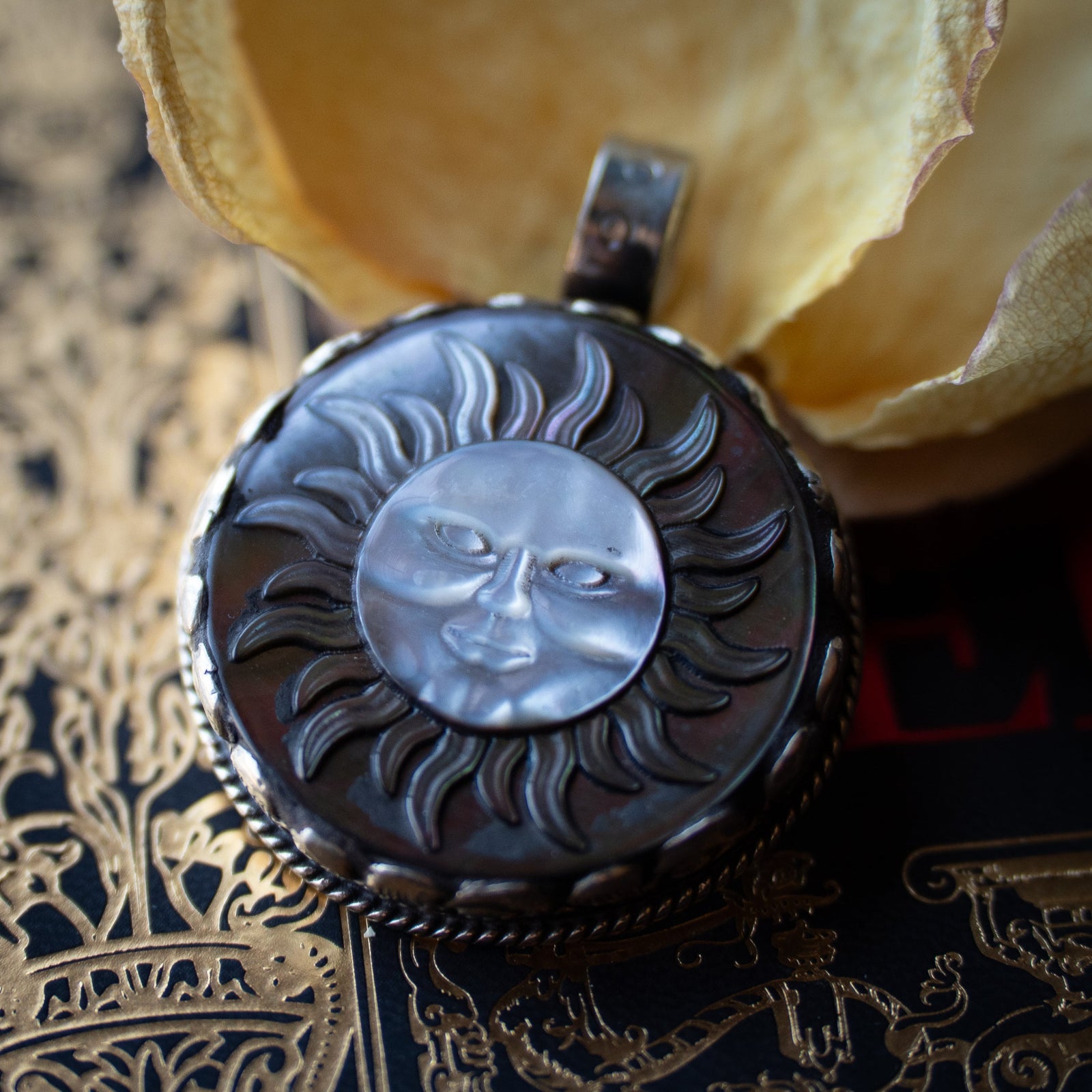 Mother of Pearl Sun Pendant