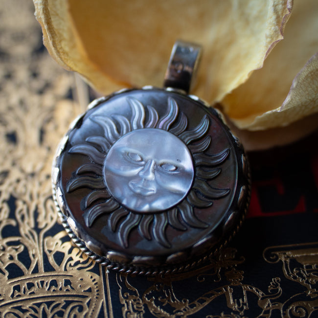 Mother of Pearl Sun Pendant
