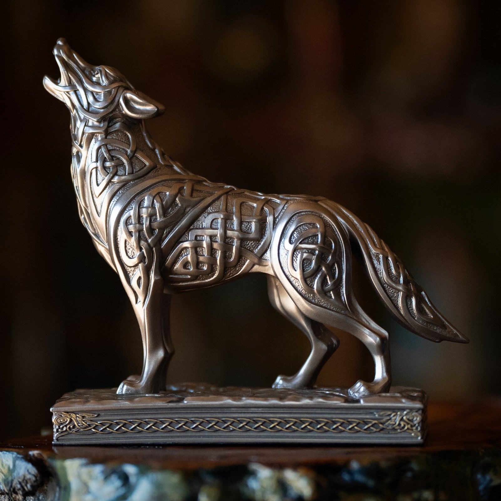 Celtic Wolf Statue