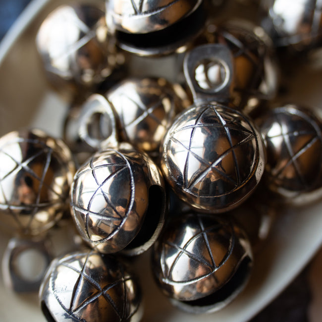 Pentagram Carved Brass Bell