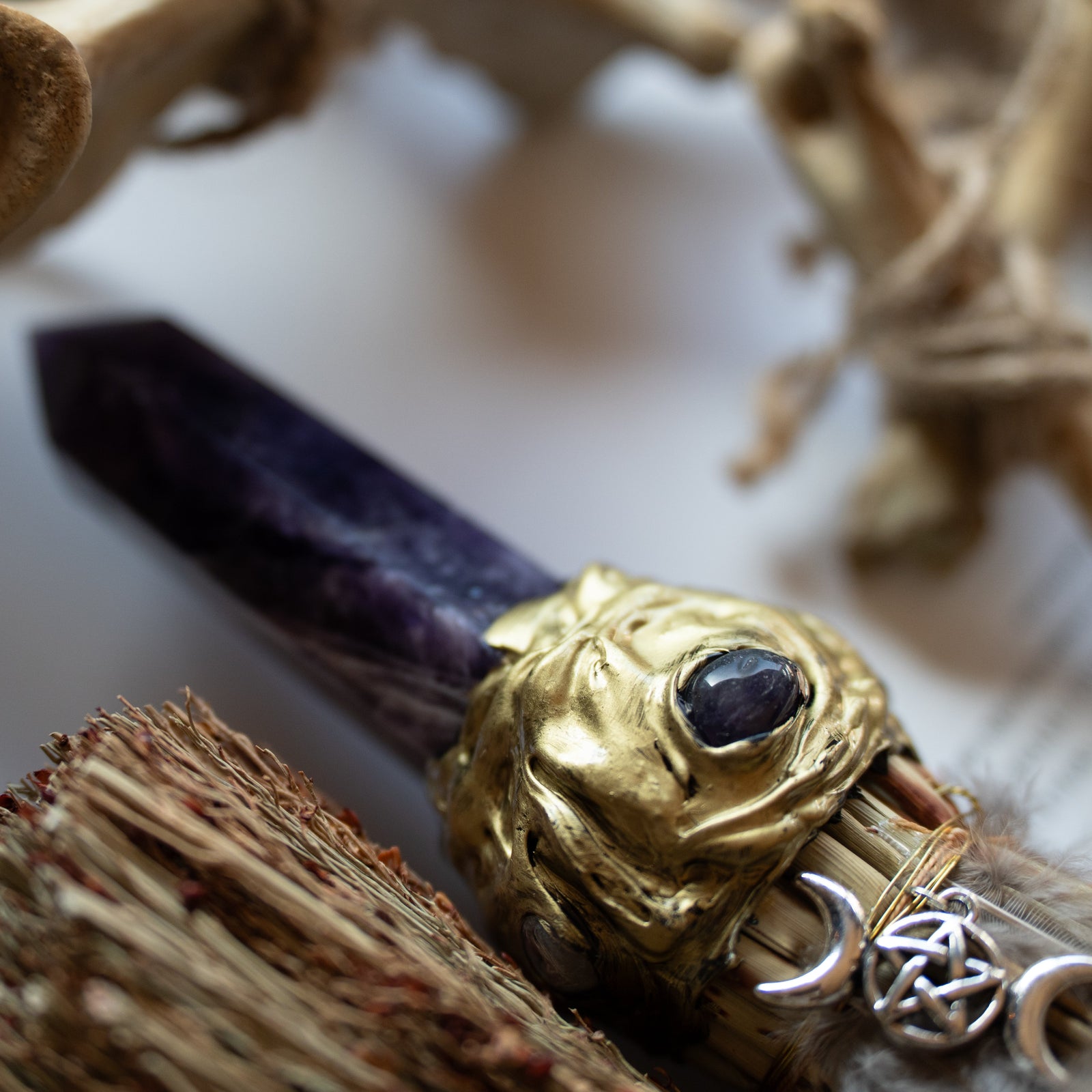 Amethyst/Triple Moon Besom