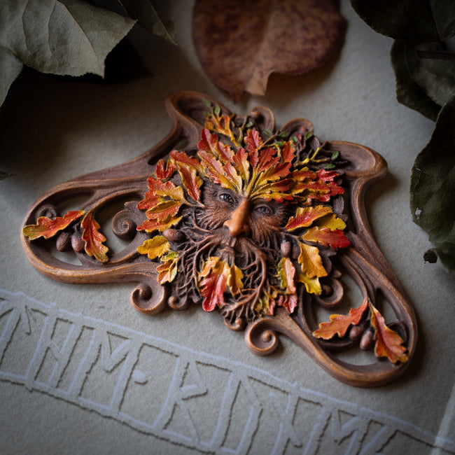 Maple Green Man Plaque