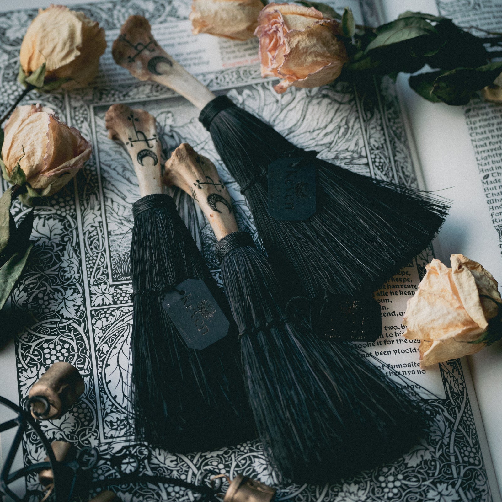 Lilith Altar Broom w/ Bone Handle