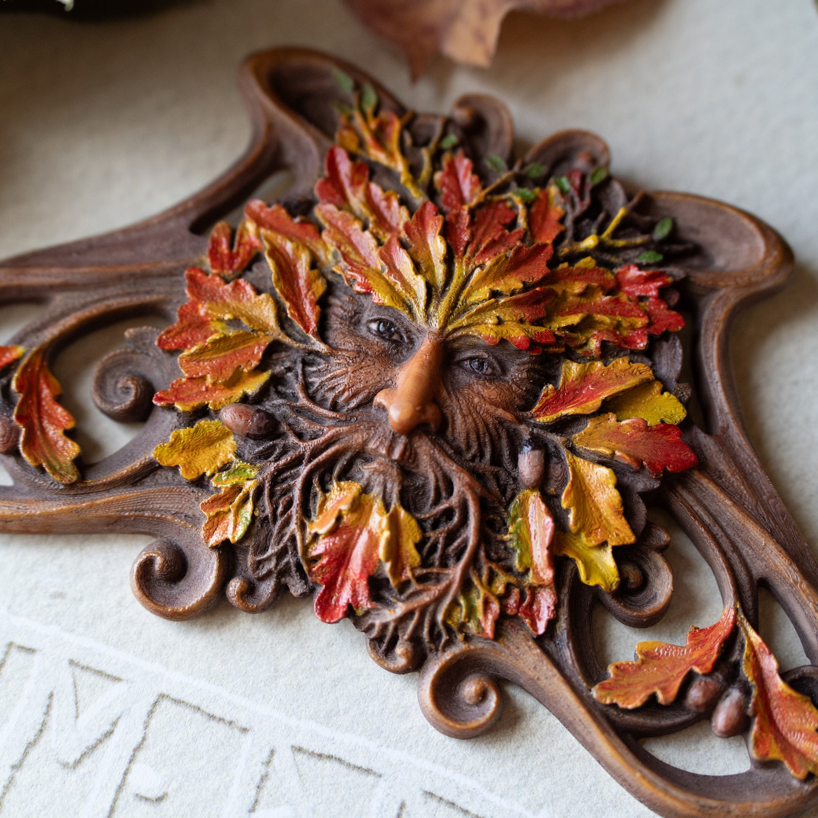 Maple Green Man Plaque