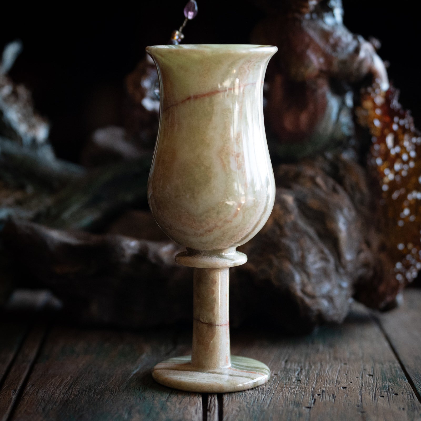 Large Carved Onyx Chalice