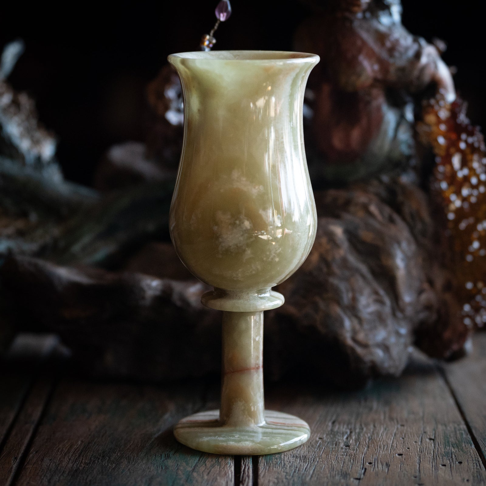 Large Carved Onyx Chalice