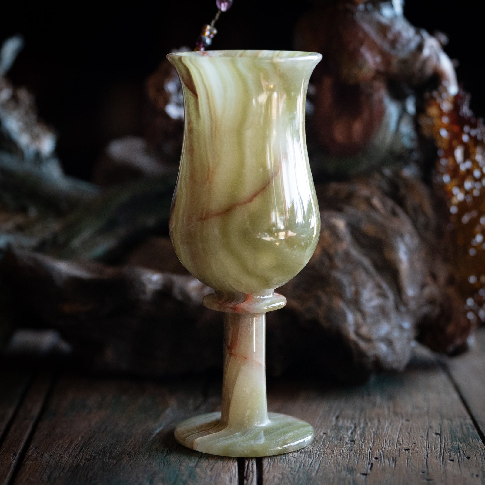 Large Carved Onyx Chalice