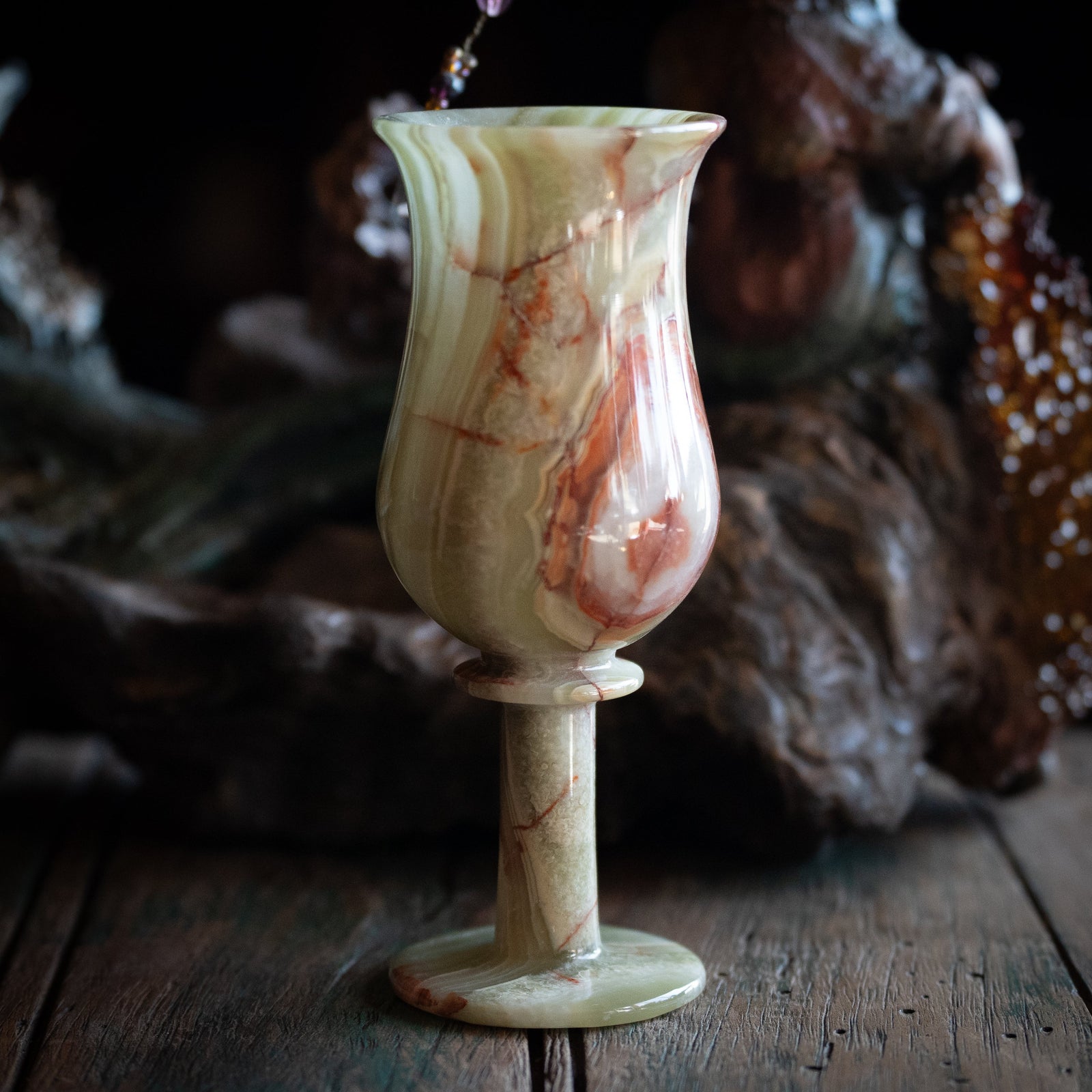 Large Carved Onyx Chalice