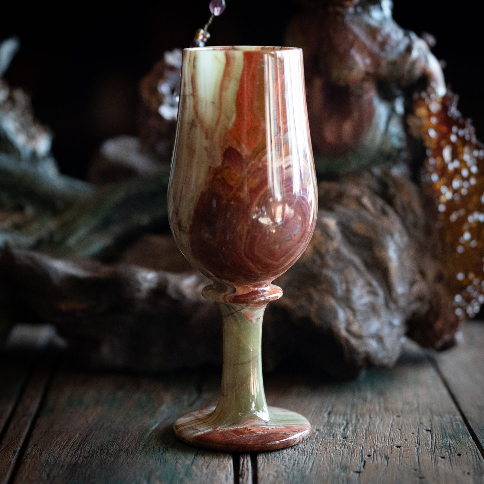 Large Carved Onyx Chalice