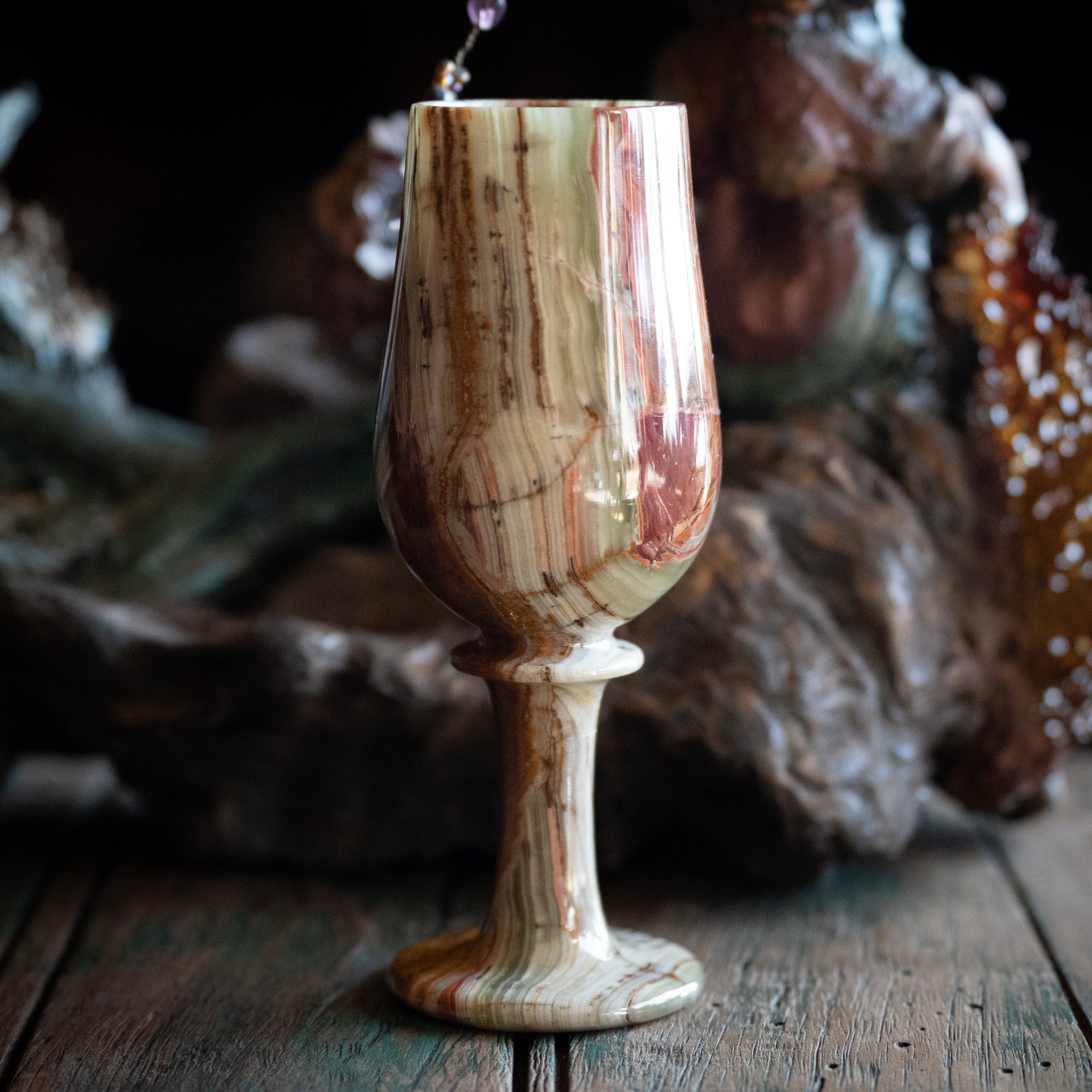 Large Carved Onyx Chalice