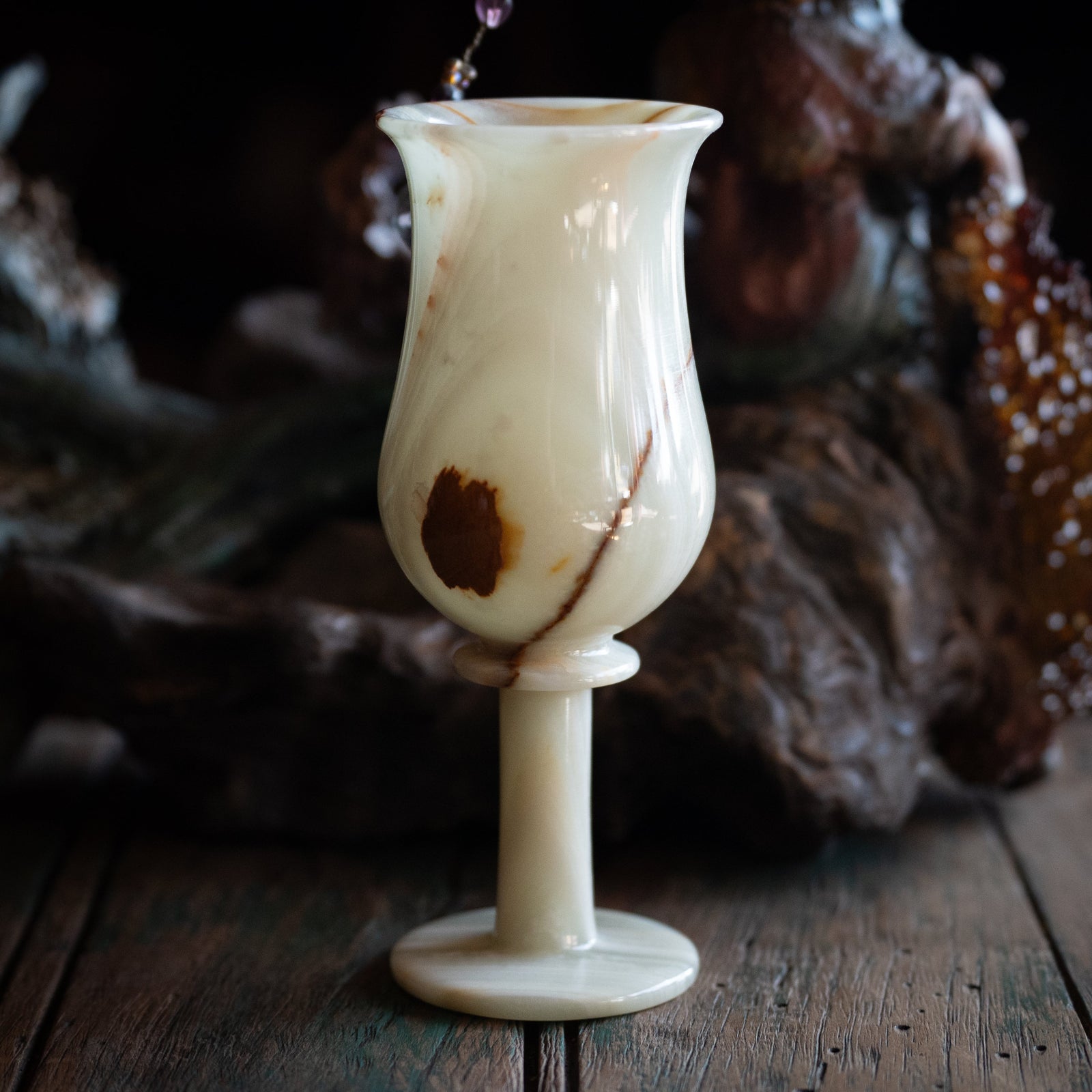 Large Carved Onyx Chalice