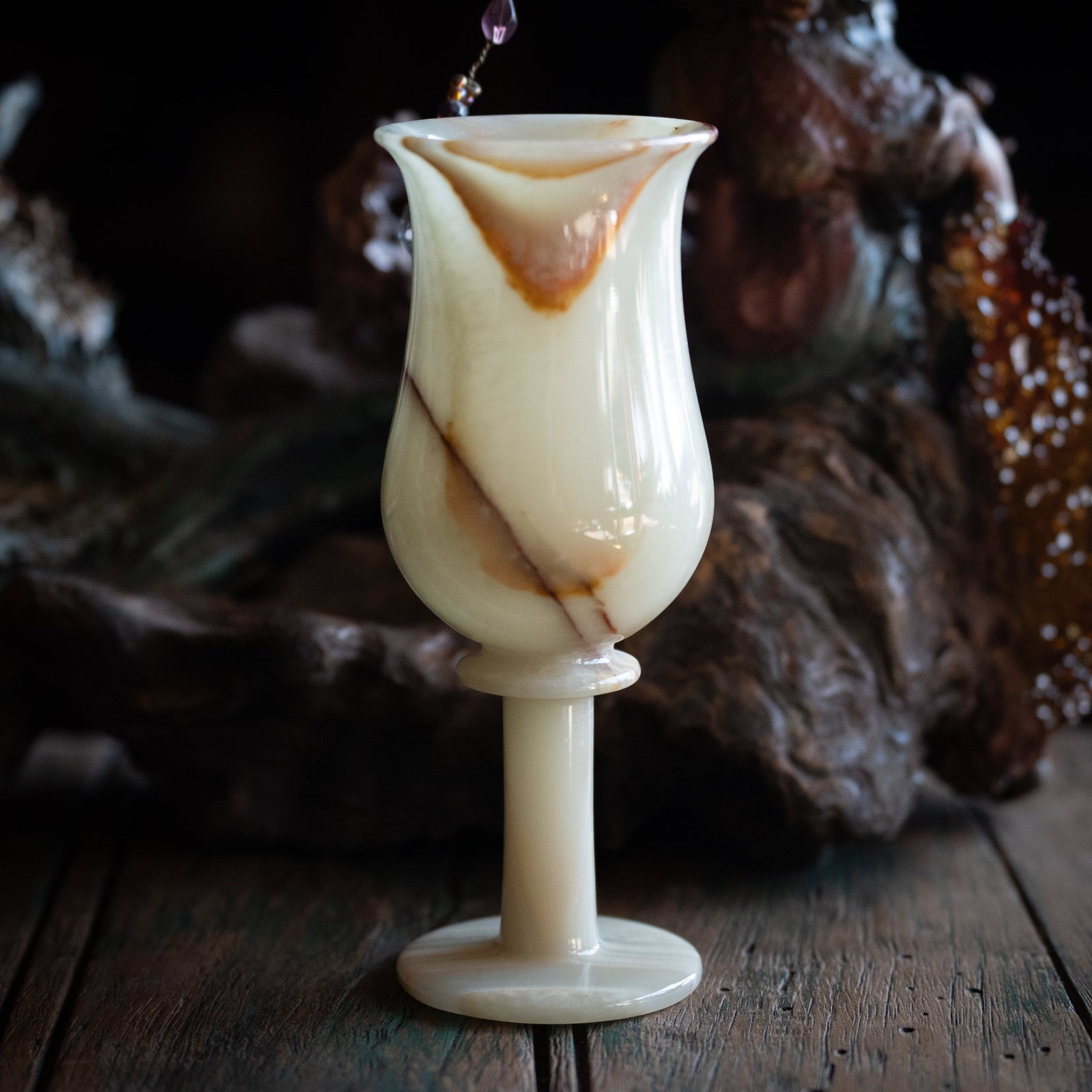 Large Carved Onyx Chalice