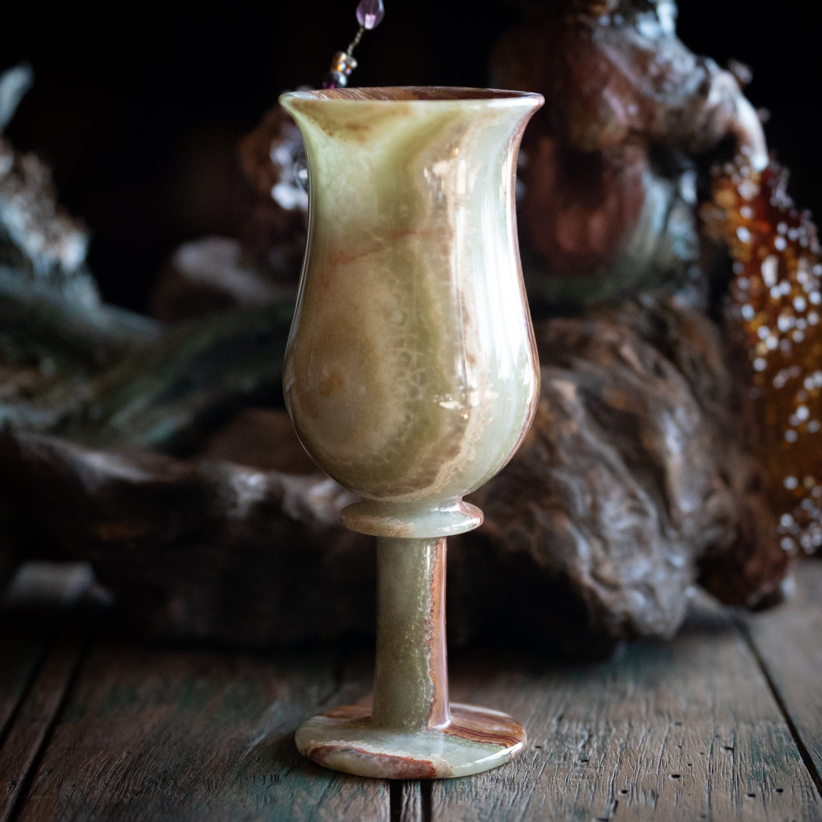 Large Carved Onyx Chalice