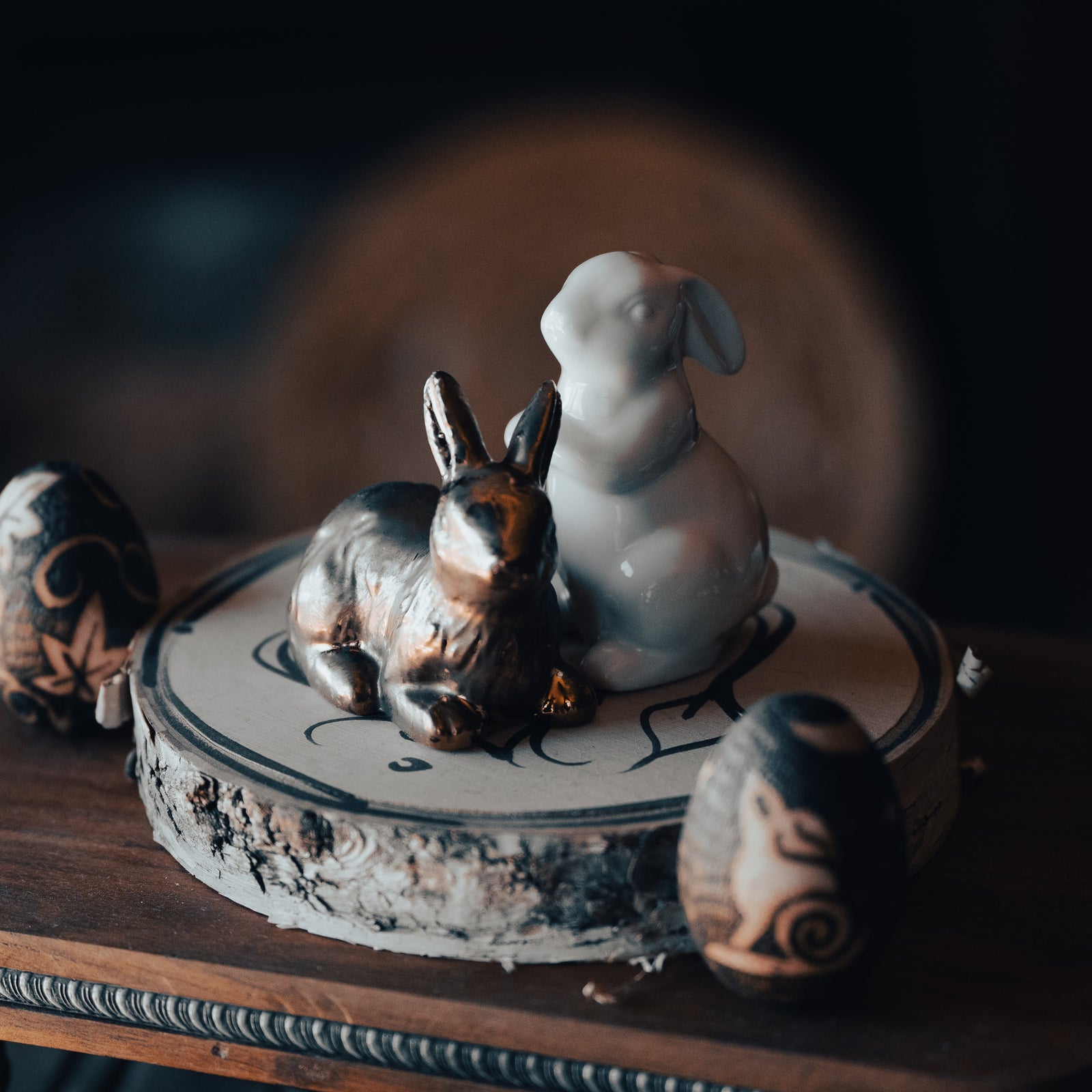 Gold & White Altar Rabbits