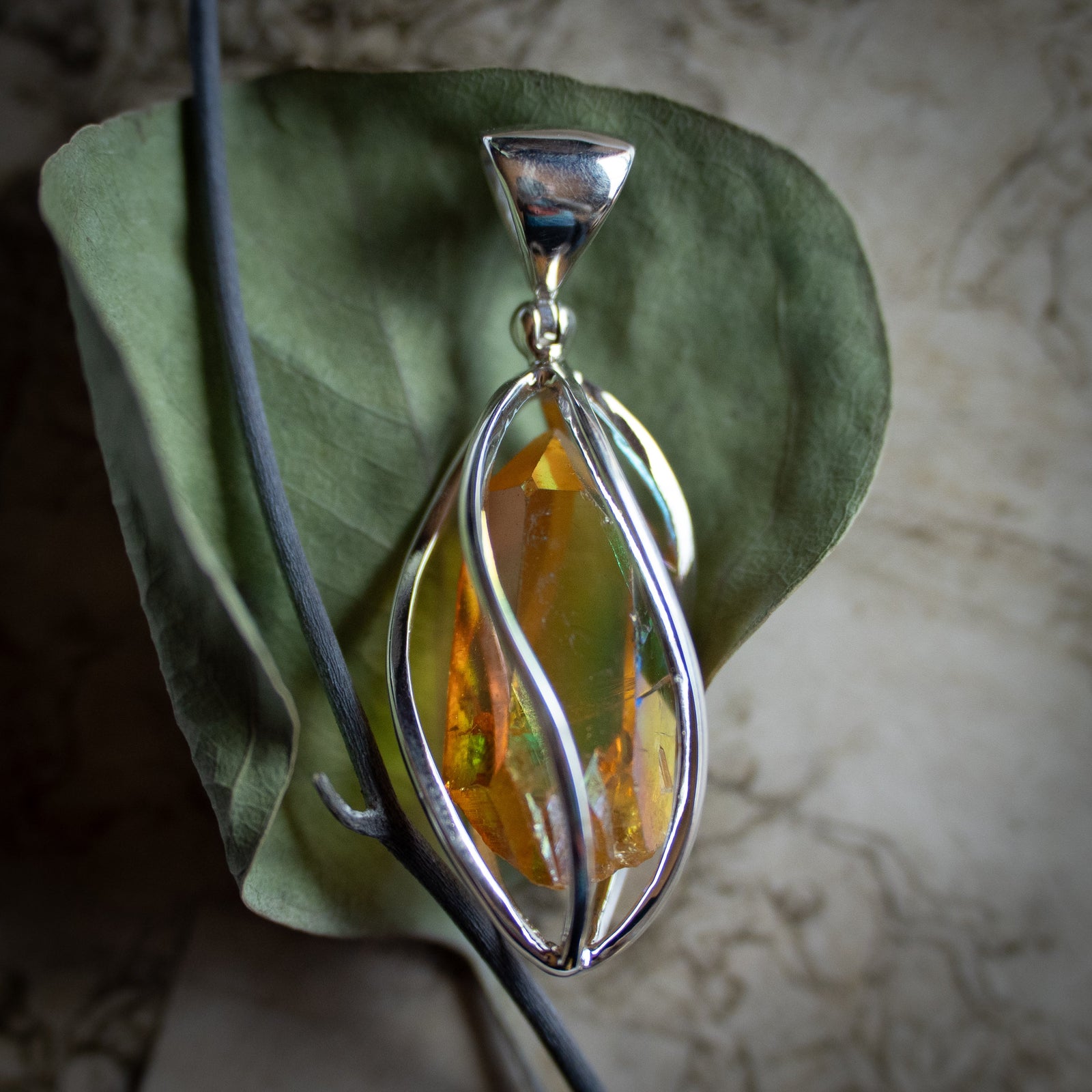 The Exclusive Sunset Alchemy "Golden Flame" Pendant