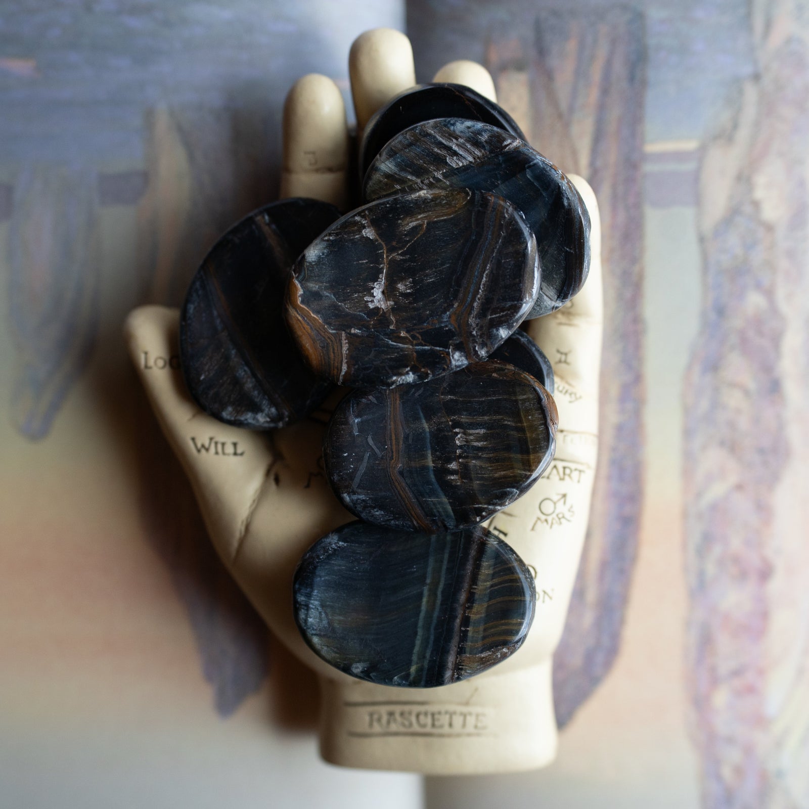 Blue Tiger Eye Worry Stone