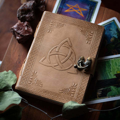 Triple Moon Leather Book of Shadows