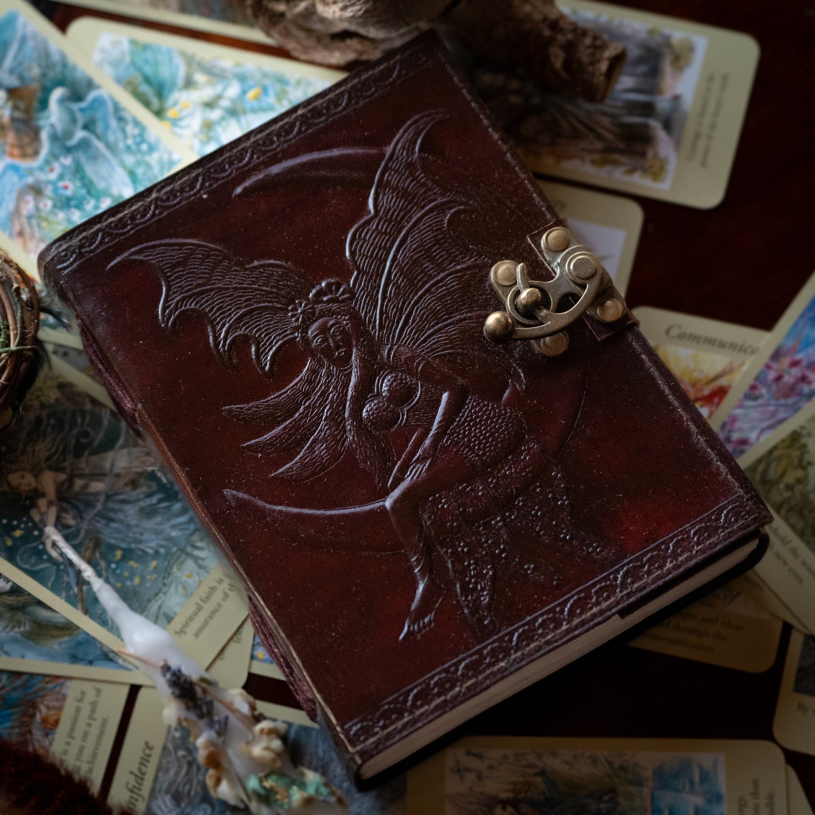 Fairy Moon Leather Book of Shadows