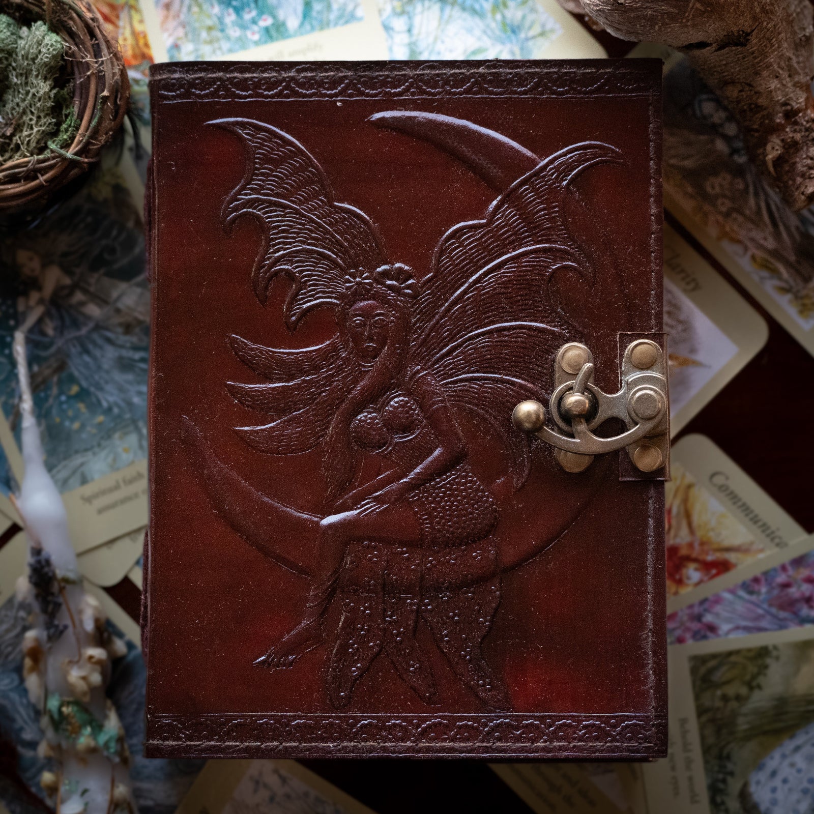 Fairy Moon Leather Book of Shadows