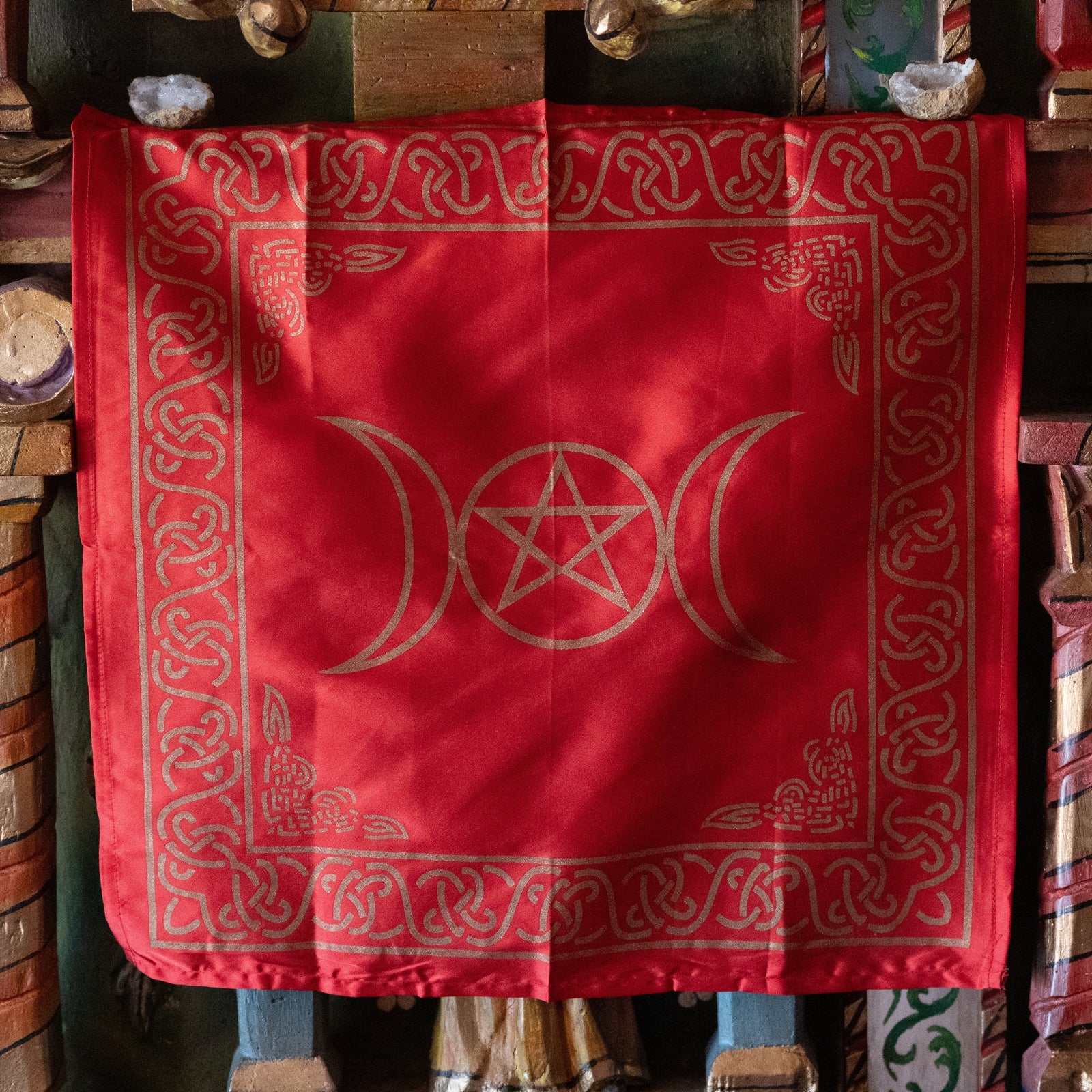 Triple Moon Pentacle Altar Cloth
