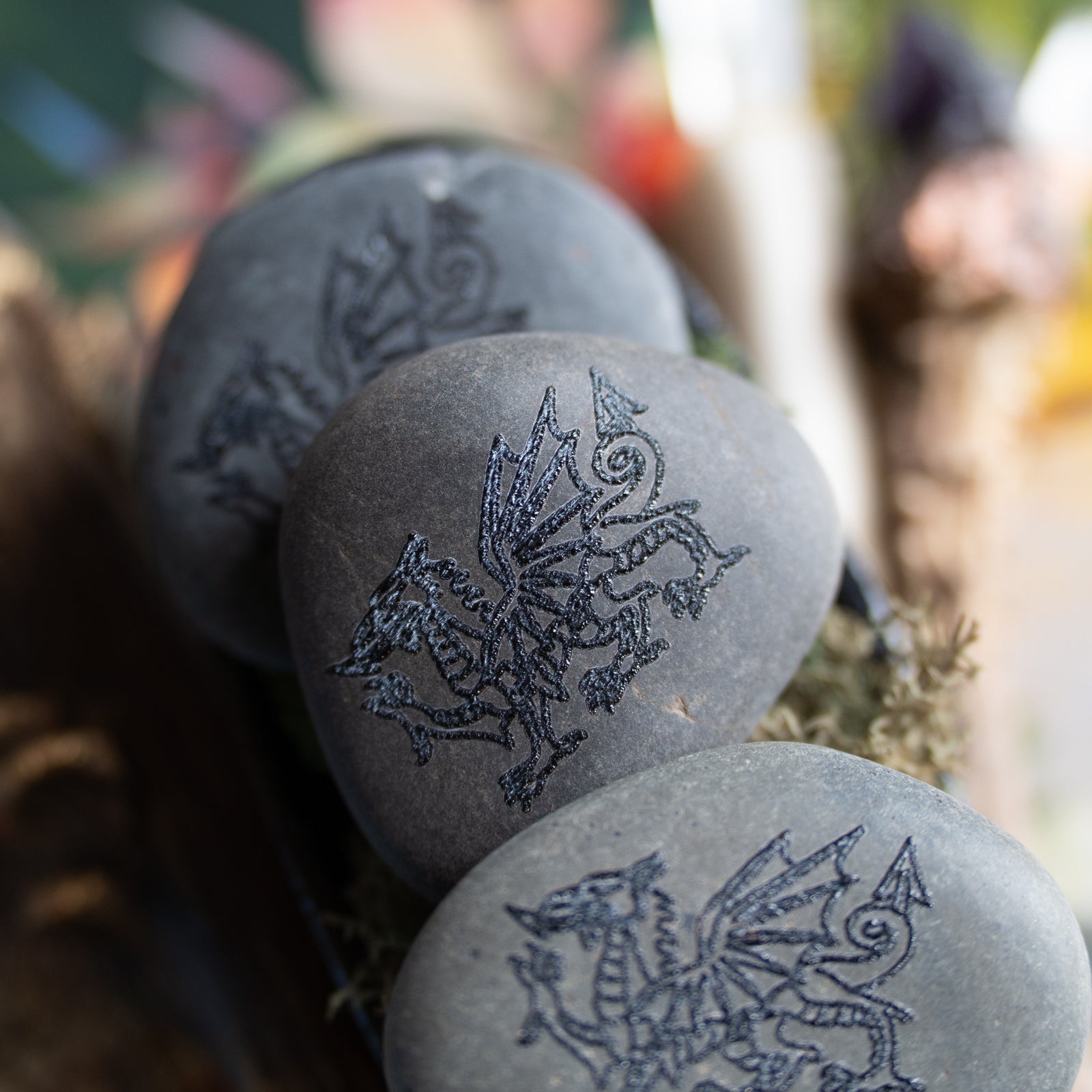Welsh Dragon Palm Stone (x1)