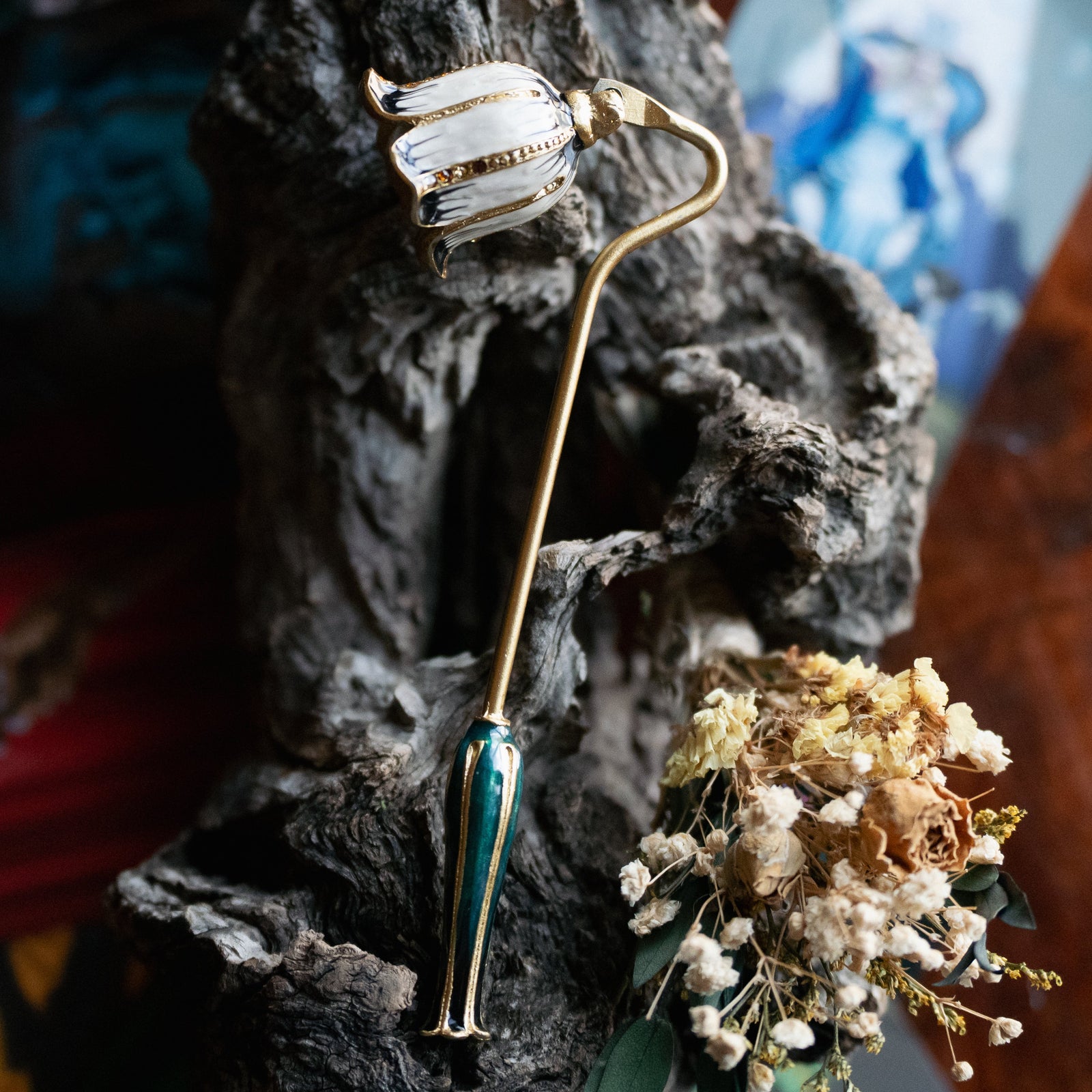 Ornate Floral Candle Snuffer